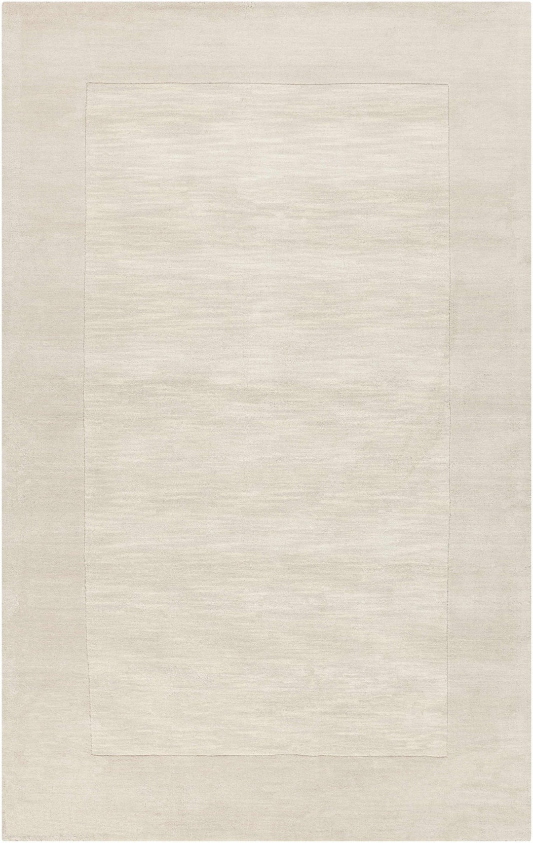 Bordered Beige Modern Style Hand Loom Wool Area Rug - The Rug Decor