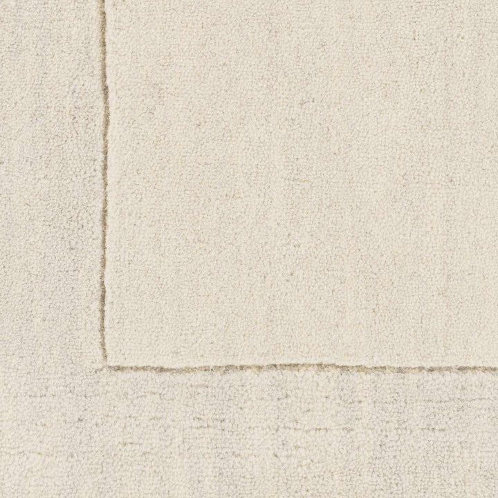 Bordered Beige Modern Style Hand Loom Wool Area Rug - The Rug Decor