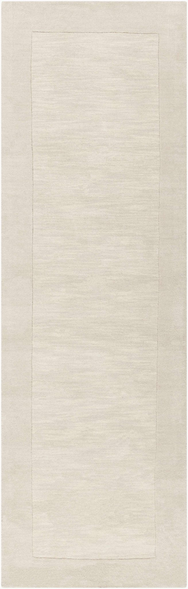 Bordered Beige Modern Style Hand Loom Wool Area Rug - The Rug Decor