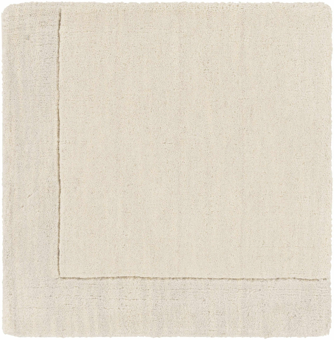 Bordered Beige Modern Style Hand Loom Wool Area Rug - The Rug Decor
