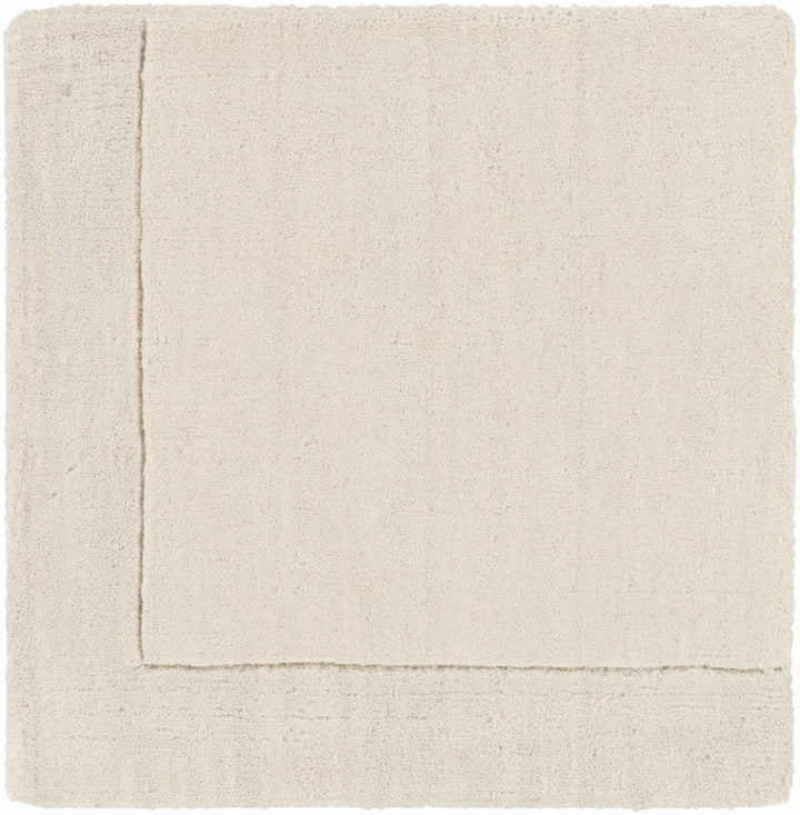 Bordered Beige Modern Style Hand Loom Wool Area Rug - The Rug Decor