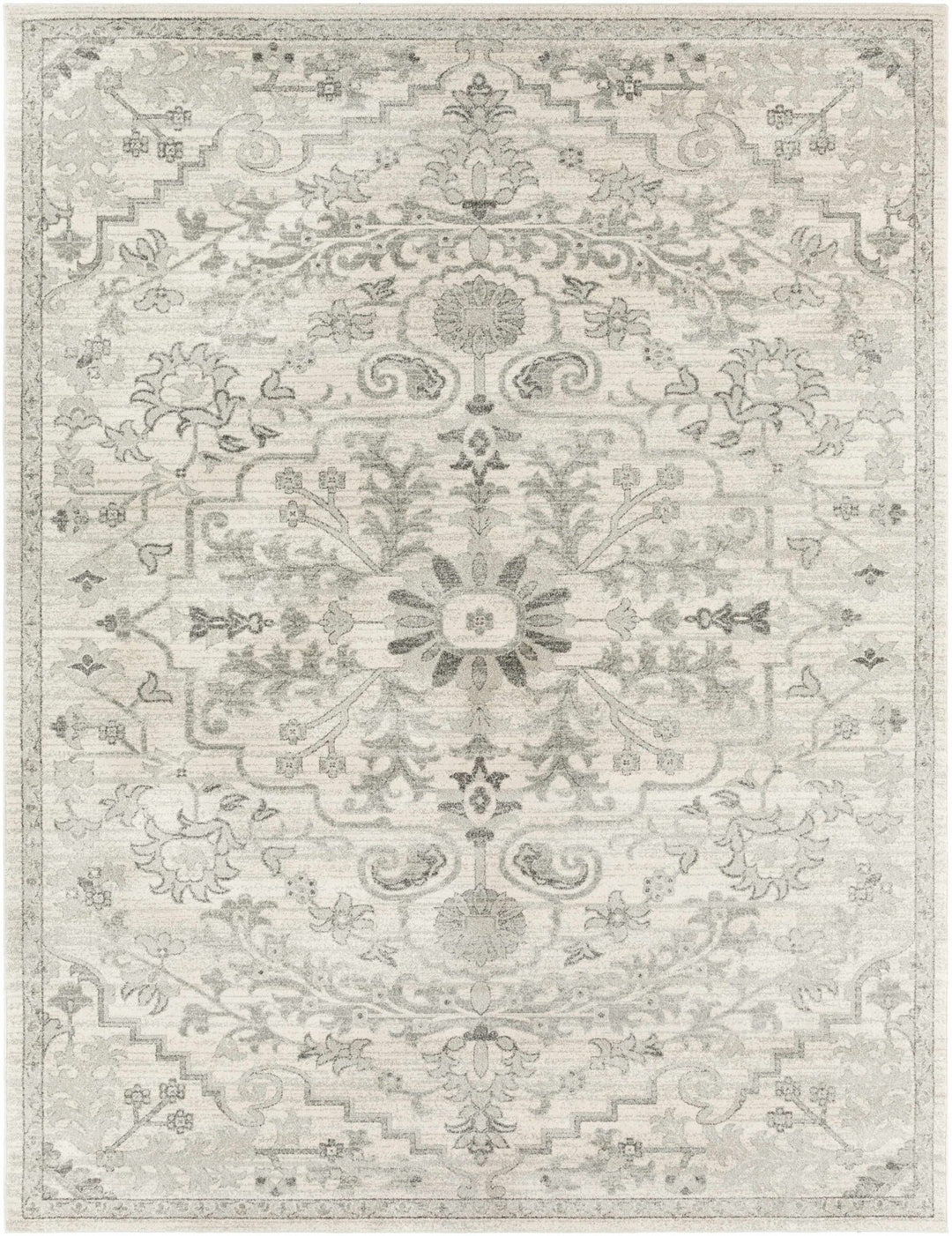 Borowski Traditional Style Beige And Gray Area Rug - The Rug Decor