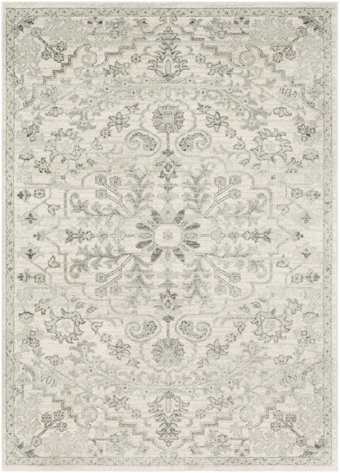 Borowski Traditional Style Beige And Gray Area Rug - The Rug Decor