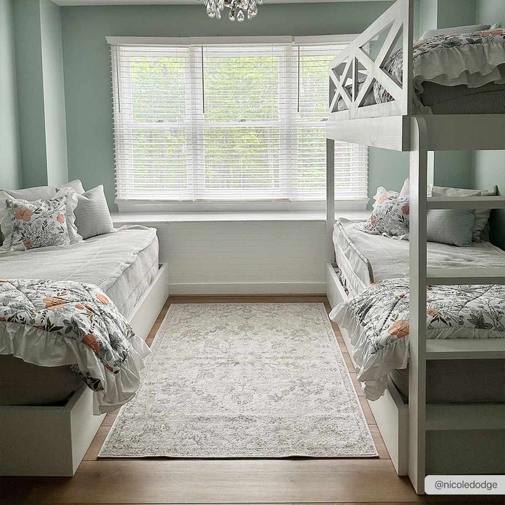 Borowski Traditional Style Beige And Gray Area Rug - The Rug Decor