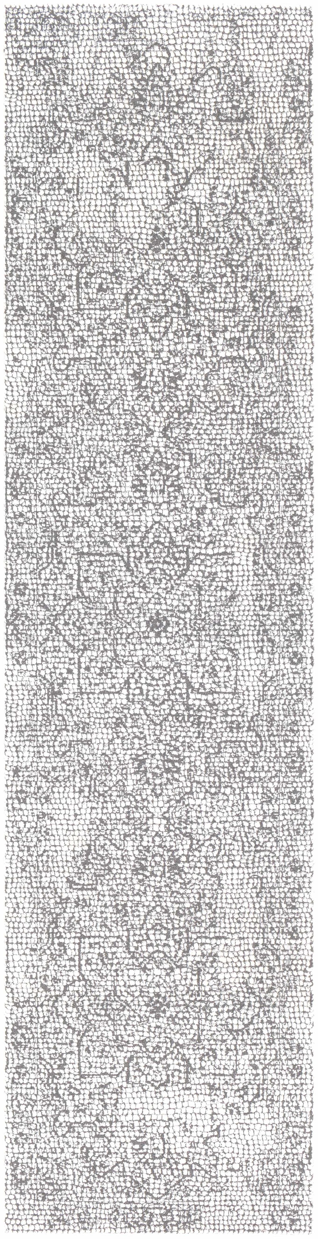 Bosphorus Ivory And Black Traditional Style Area Rug