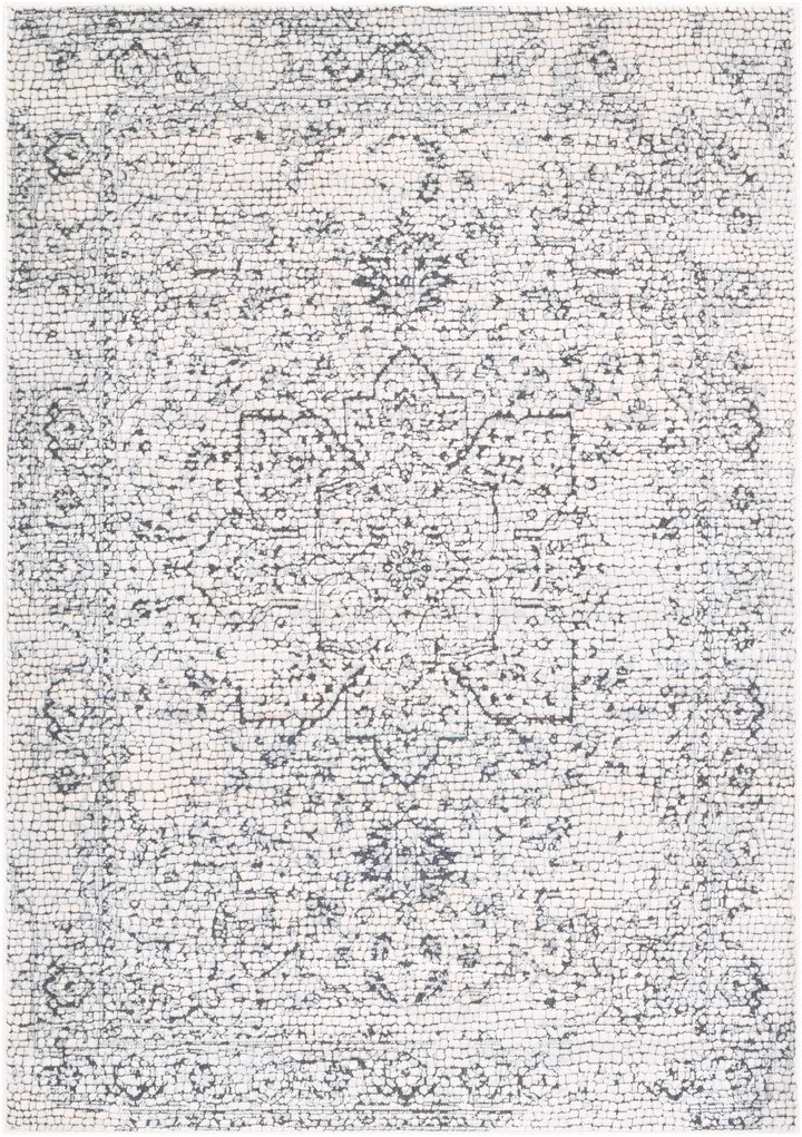 Bosphorus Ivory And Black Traditional Style Area Rug