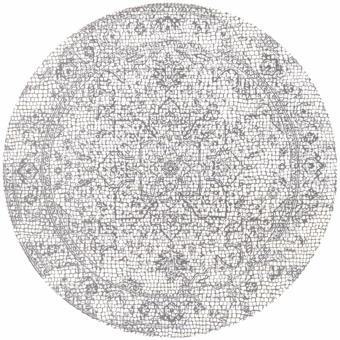Bosphorus Ivory And Black Traditional Style Area Rug