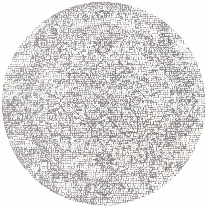 Bosphorus Ivory And Black Traditional Style Area Rug