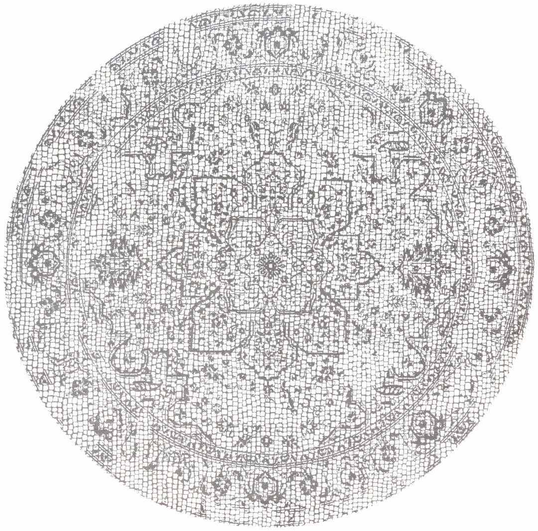 Bosphorus Ivory And Black Traditional Style Area Rug