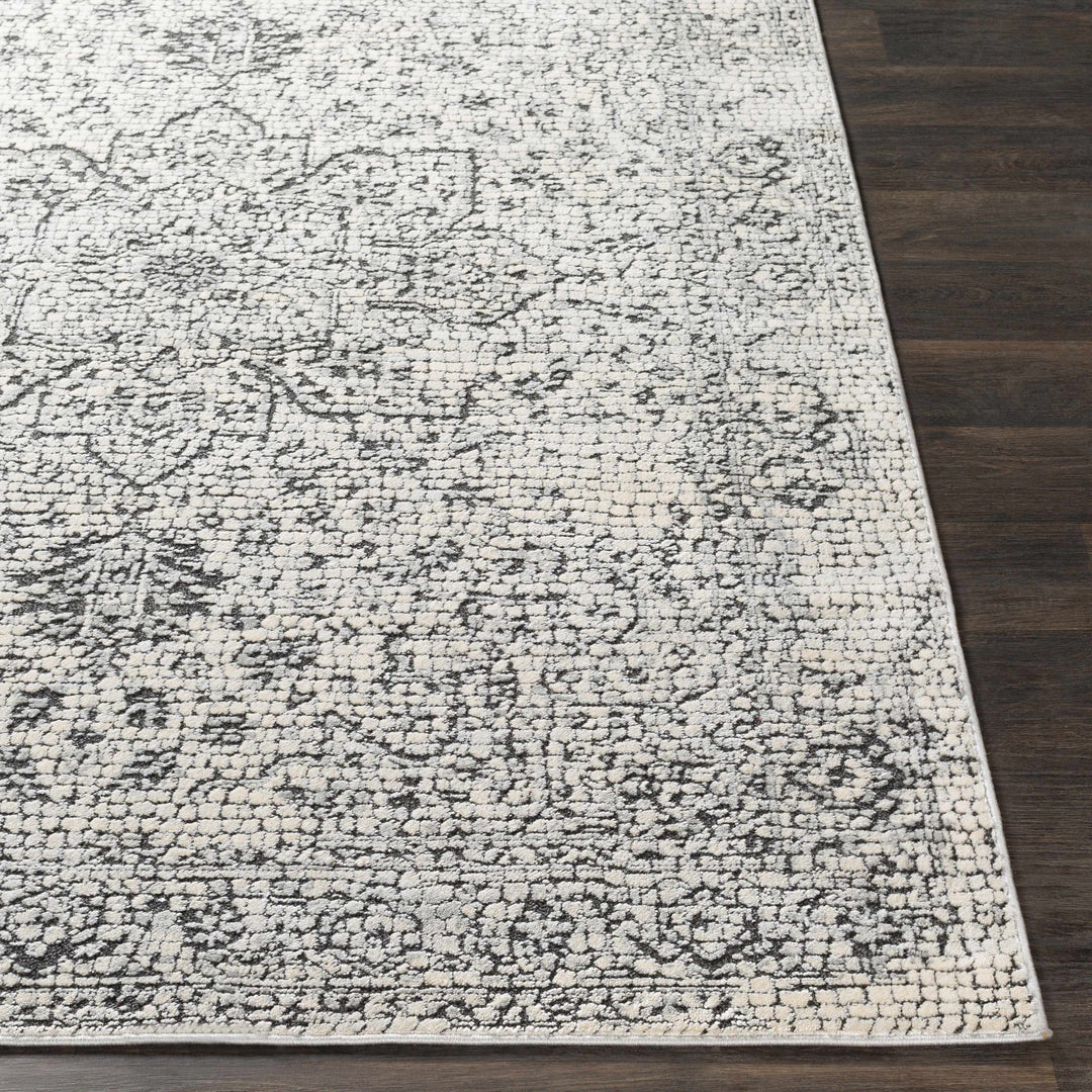Bosphorus Ivory And Black Traditional Style Area Rug