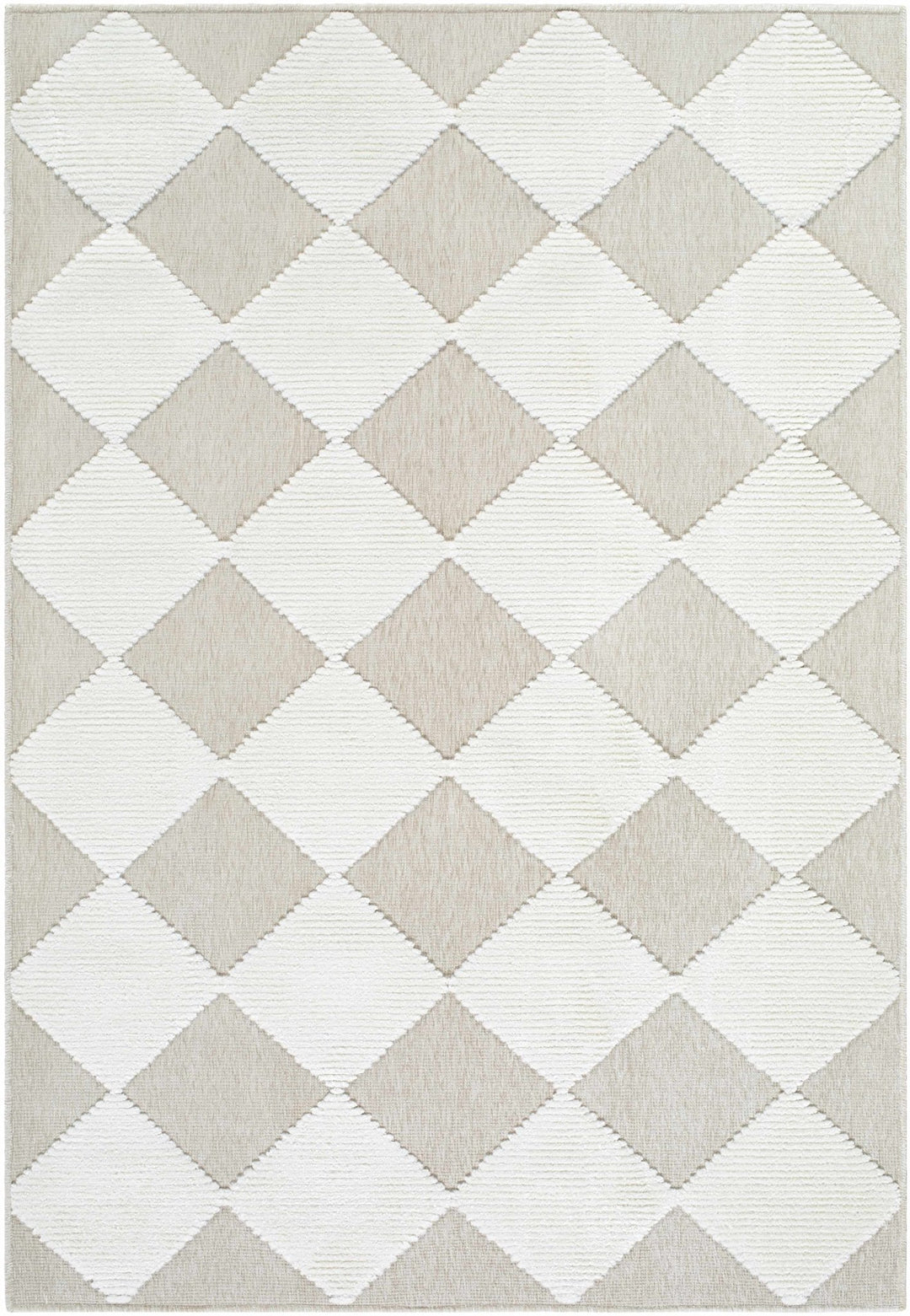 Bosley Modern Ivory And Beige Washable Rug - The Rug Decor