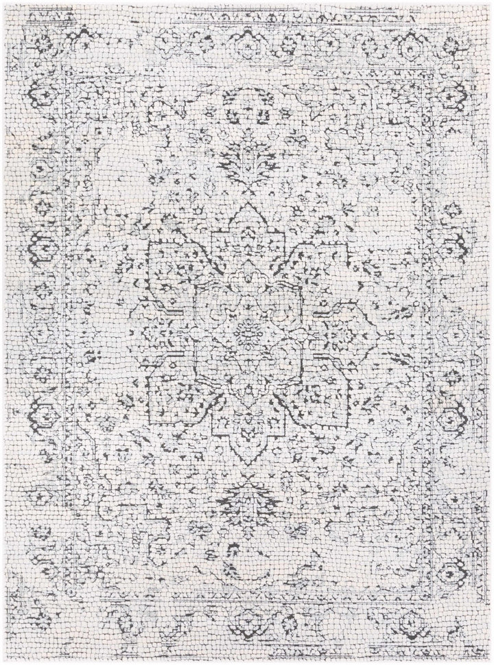 Bosphorus Ivory And Black Traditional Style Area Rug - The Rug Decor