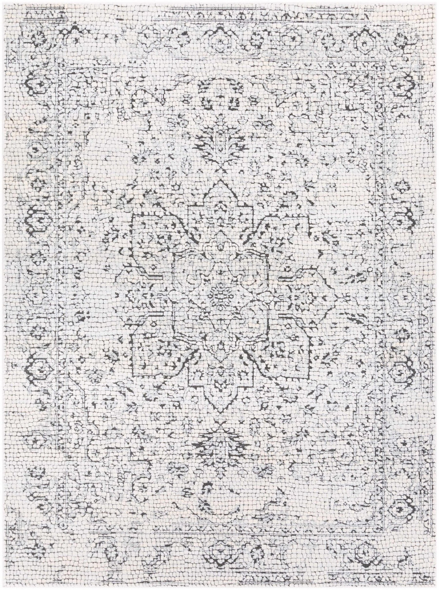 Bosphorus Ivory And Black Traditional Style Area Rug - The Rug Decor