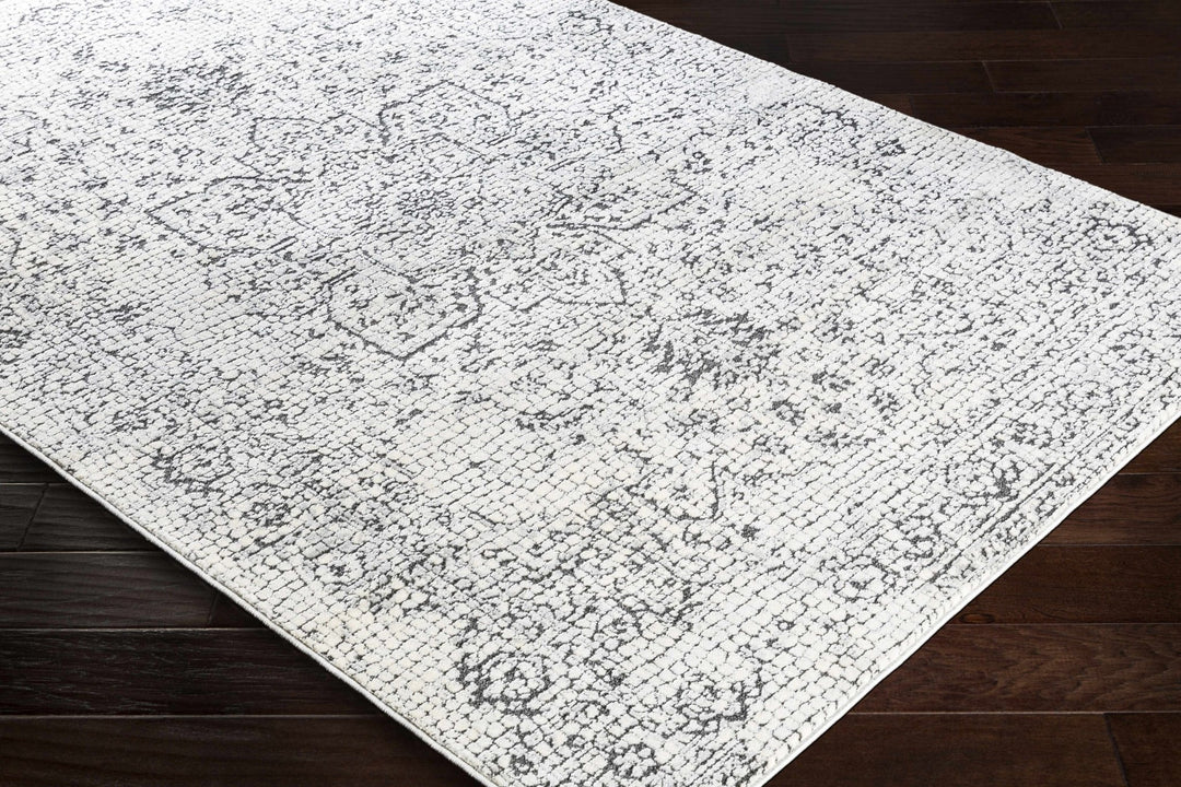Bosphorus Ivory And Black Traditional Style Area Rug - The Rug Decor
