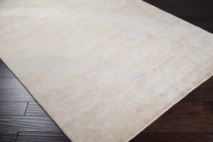 Bosworth Beige Contemporary Style Hand Knotted Area Carpet