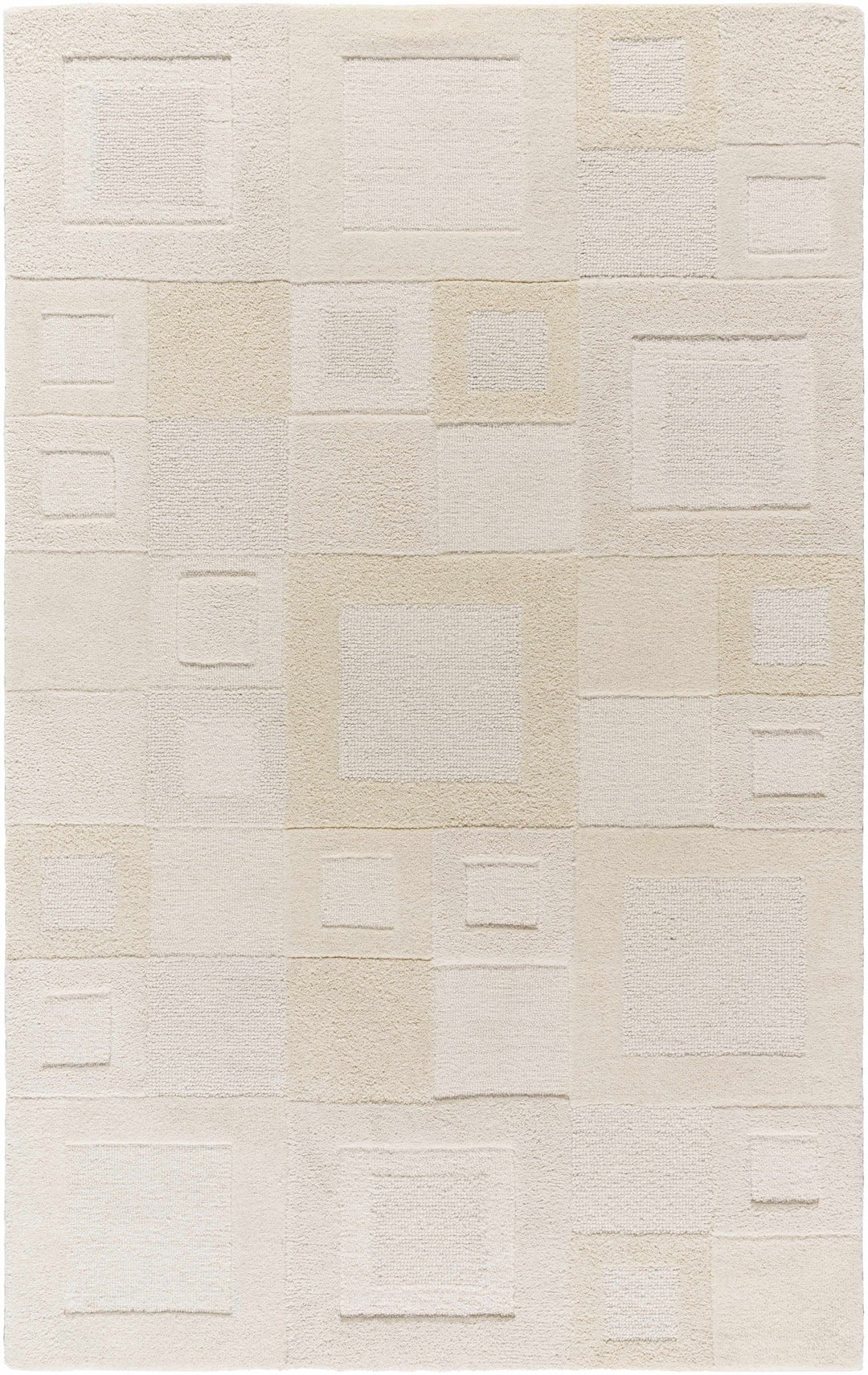 Botham Contemporary Geometrical Ivory Area Rug - The Rug Decor