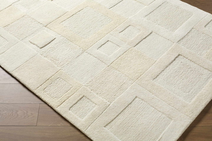 Botham Contemporary Geometrical Ivory Area Rug - The Rug Decor