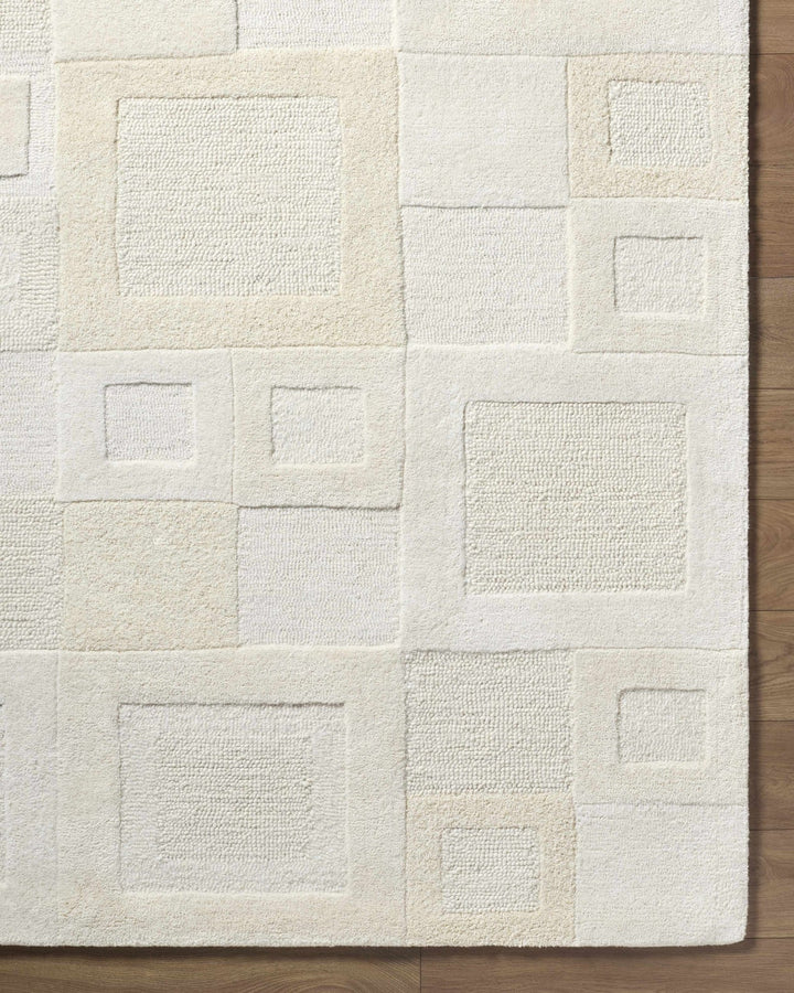Botham Contemporary Geometrical Ivory Area Rug - The Rug Decor