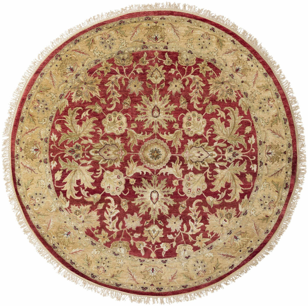 Bouse Hand Knotted Red And Beige Traditional Floral Design Wool Area Rug - The Rug Decor