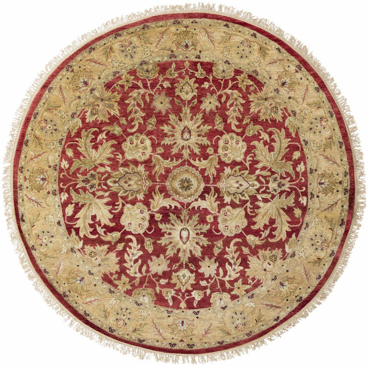 Bouse Hand Knotted Red And Beige Traditional Floral Design Wool Area Rug - The Rug Decor