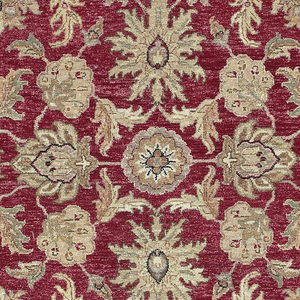 Bouse Hand Knotted Red And Beige Traditional Floral Design Wool Area Rug - The Rug Decor