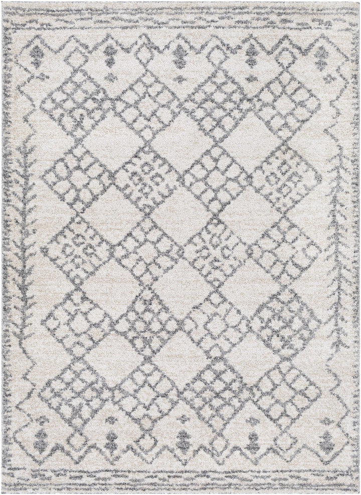 Bow Gray And Ivory Modern Geometrical Design Area Rug - The Rug Decor