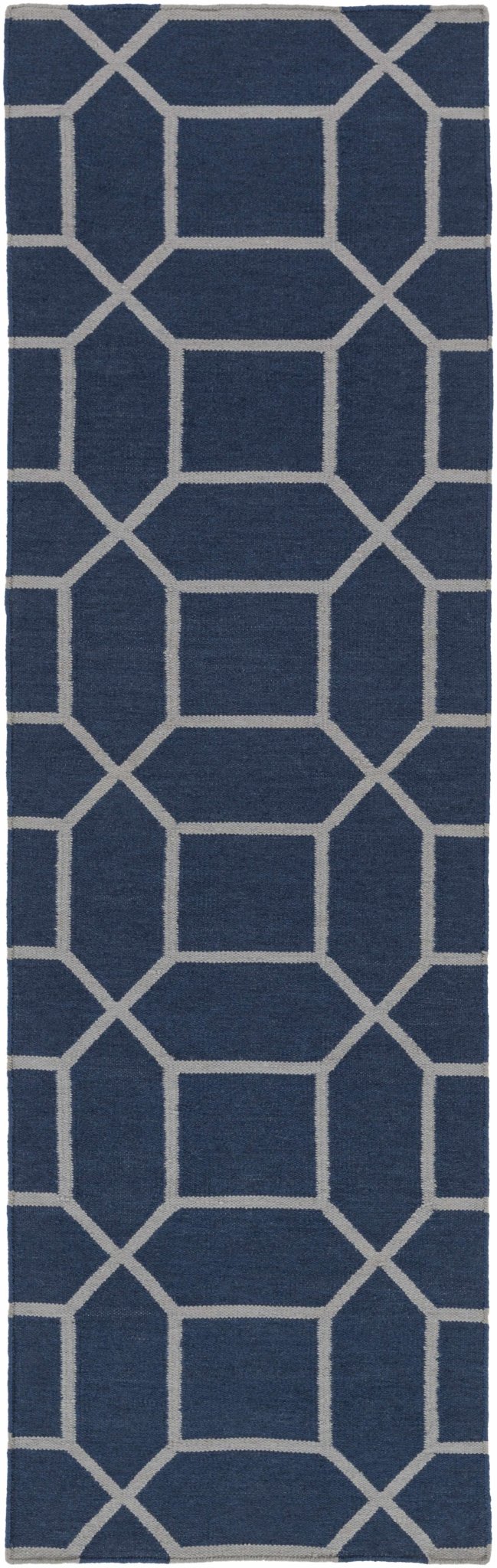 Bowdon Modern Style Blue And Ivory Hand Woven Area Rug - The Rug Decor