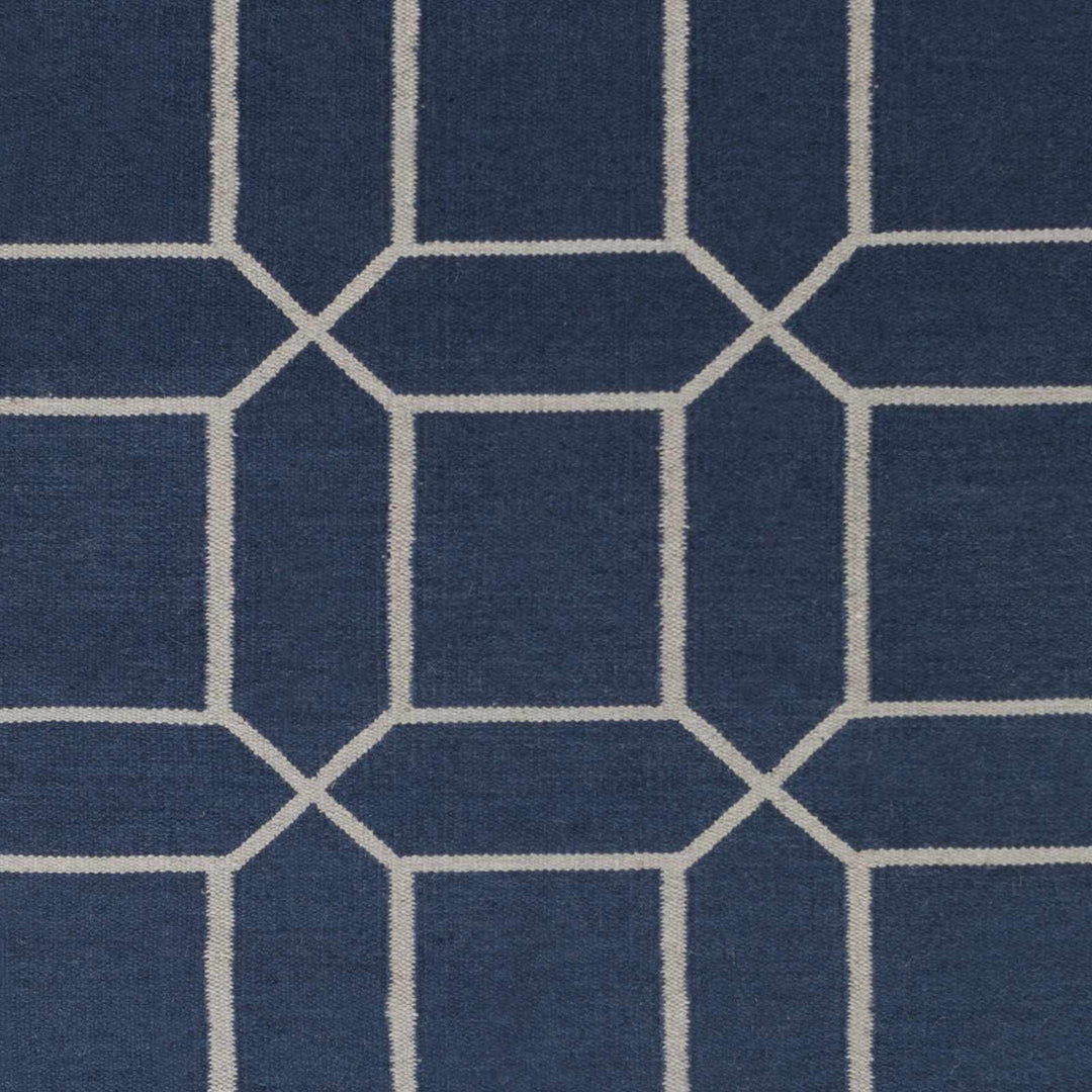 Bowdon Modern Style Blue And Ivory Hand Woven Area Rug - The Rug Decor