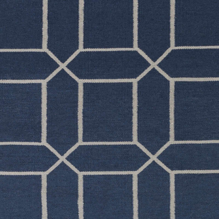 Bowdon Modern Style Blue And Ivory Hand Woven Area Rug - The Rug Decor