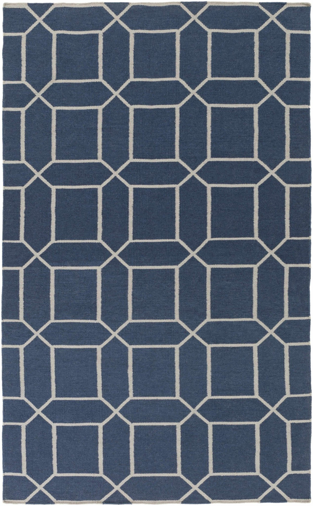 Bowdon Modern Style Blue And Ivory Hand Woven Area Rug - The Rug Decor