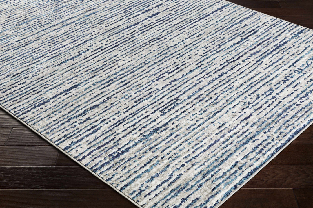 Bowmansdale Modern Style Blue And Ivory Area Rug