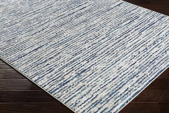 Bowmansdale Modern Style Blue And Ivory Area Rug