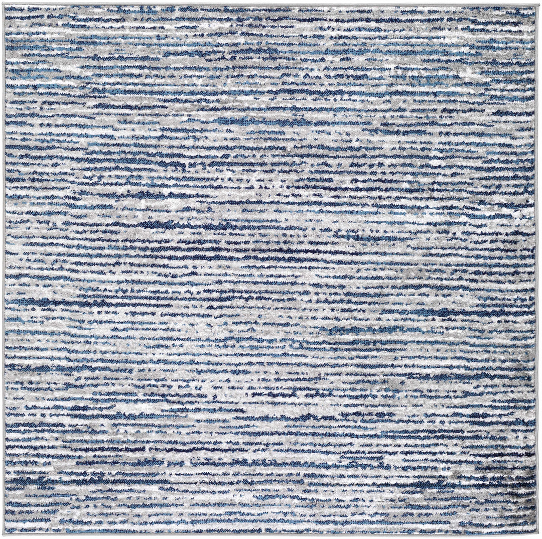 Bowmansdale Modern Style Blue And Ivory Area Rug