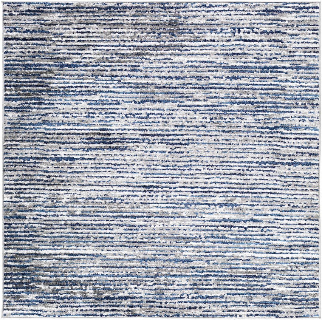 Bowmansdale Modern Style Blue And Ivory Area Rug