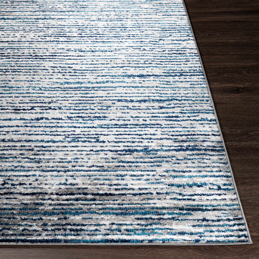Bowmansdale Modern Style Blue And Ivory Area Rug