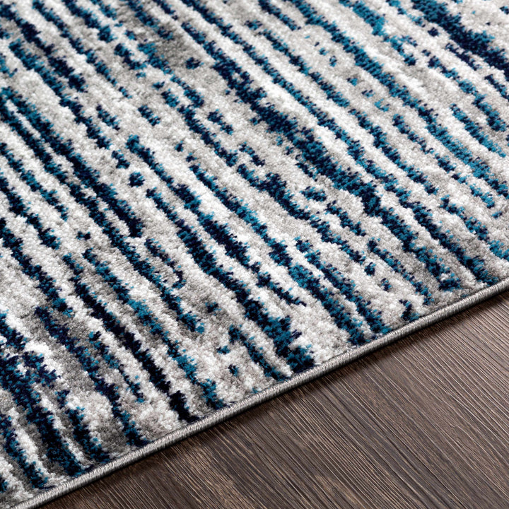 Bowmansdale Modern Style Blue And Ivory Area Rug