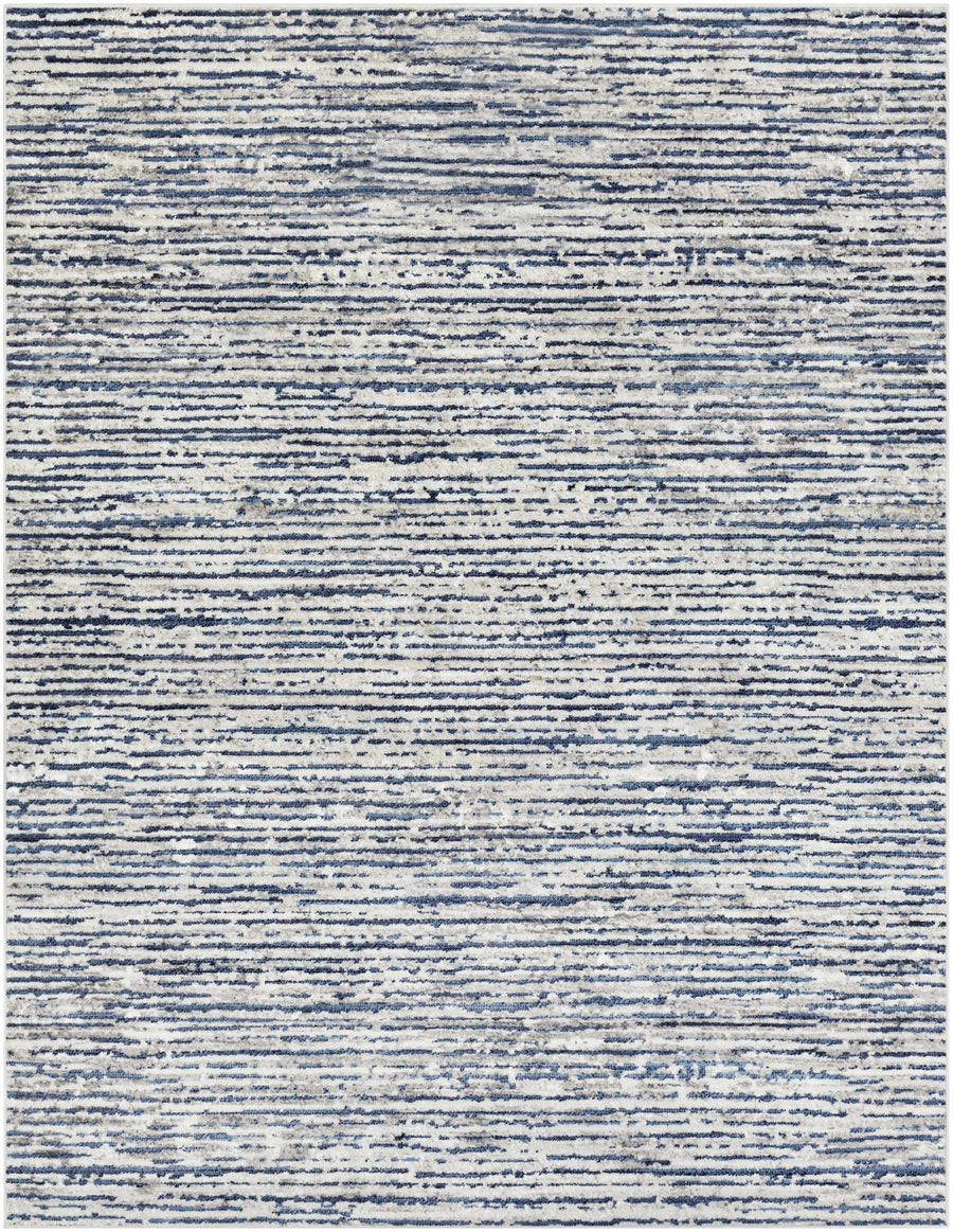 Bowmansdale Modern Style Blue And Ivory Area Rug - The Rug Decor