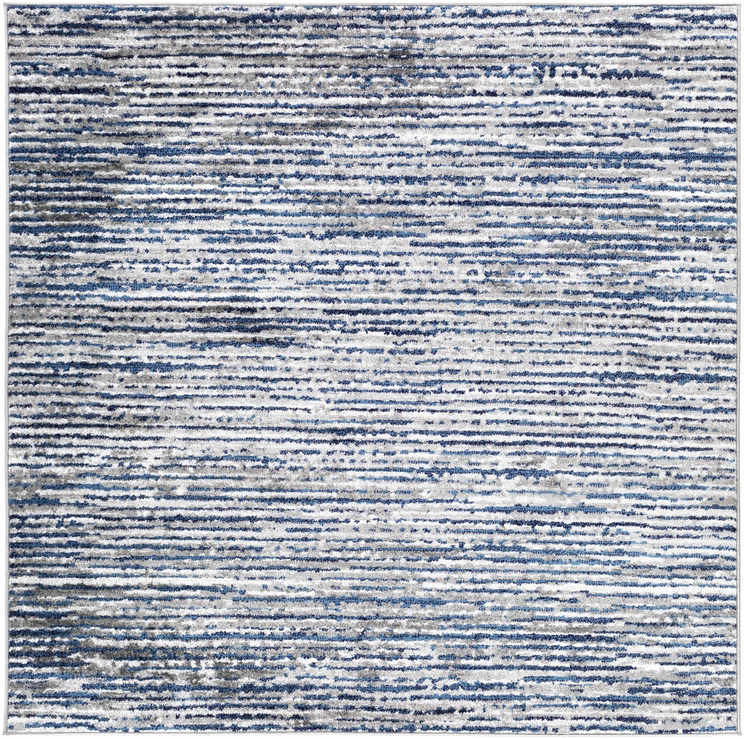 Bowmansdale Modern Style Blue And Ivory Area Rug - The Rug Decor