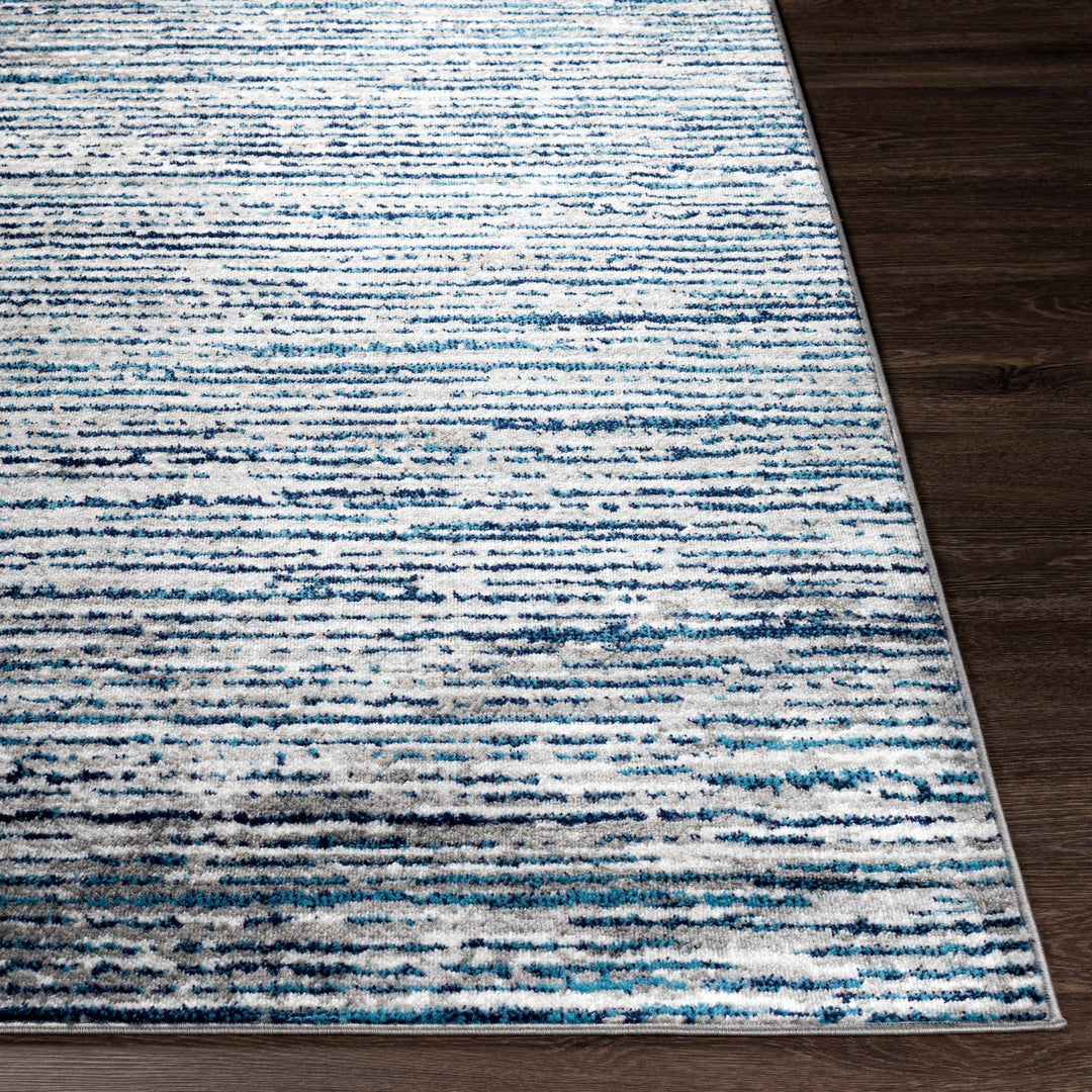 Bowmansdale Modern Style Blue And Ivory Area Rug - The Rug Decor