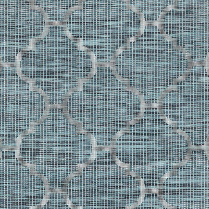 Bowraville Teal Modern Geometrical Design Outdoor Area Rug - The Rug Decor