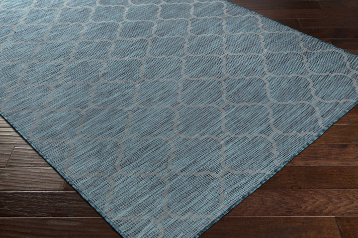 Bowraville Teal Modern Geometrical Design Outdoor Area Rug - The Rug Decor