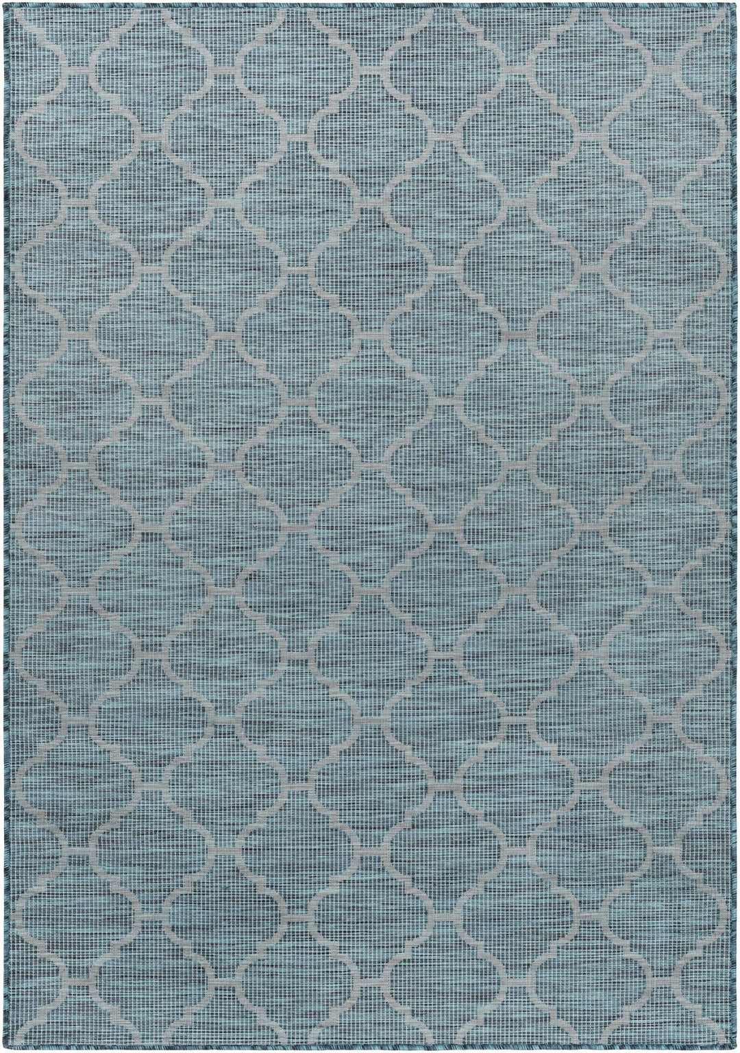 Bowraville Teal Modern Geometrical Design Outdoor Area Rug - The Rug Decor