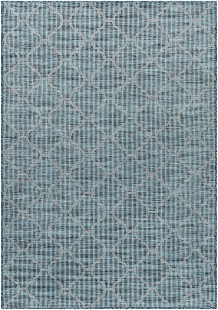 Bowraville Teal Modern Geometrical Design Outdoor Area Rug - The Rug Decor