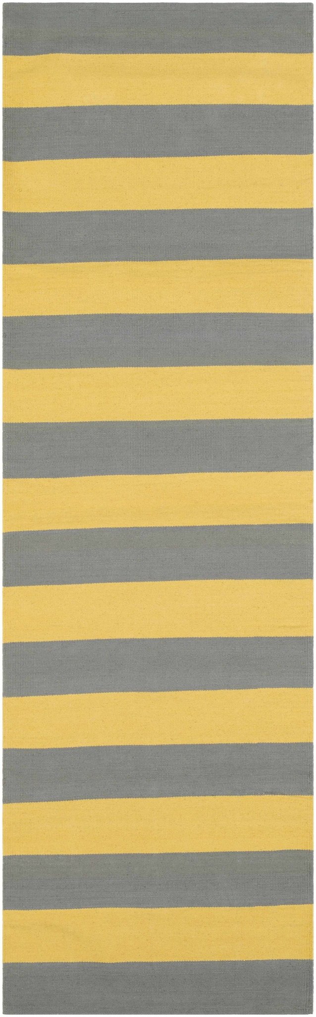 Boyceville Modern Stripe Pattern Mustard & Gray Hand Woven Area Rug - The Rug Decor