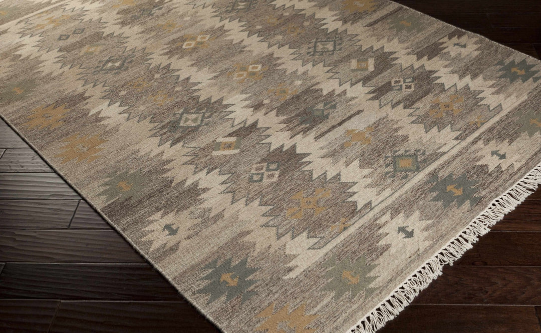 Brady Traditional Style Beige Hand Woven Wool Area Rug - The Rug Decor
