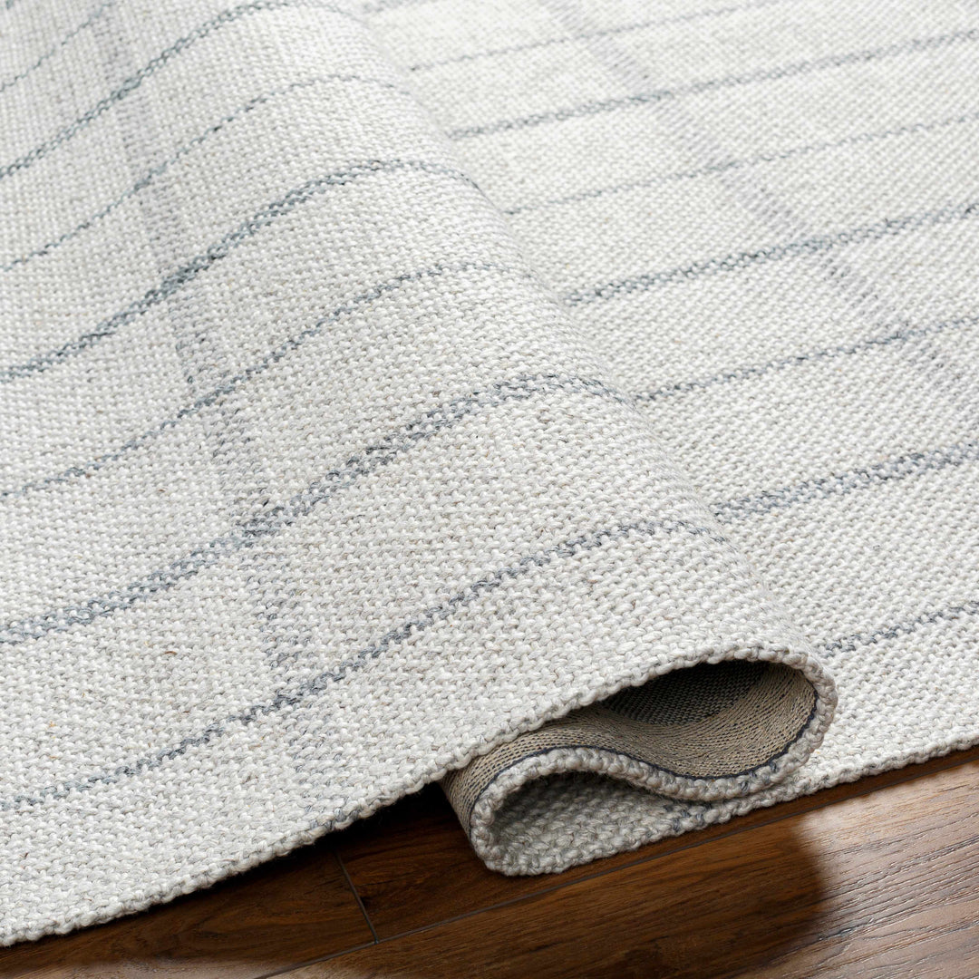 Brava Gray Modern Style Hand Woven Wool Area Rug