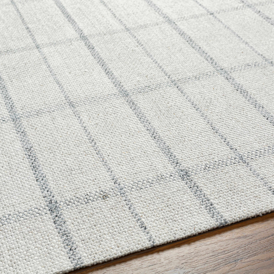 Brava Gray Modern Style Hand Woven Wool Area Rug