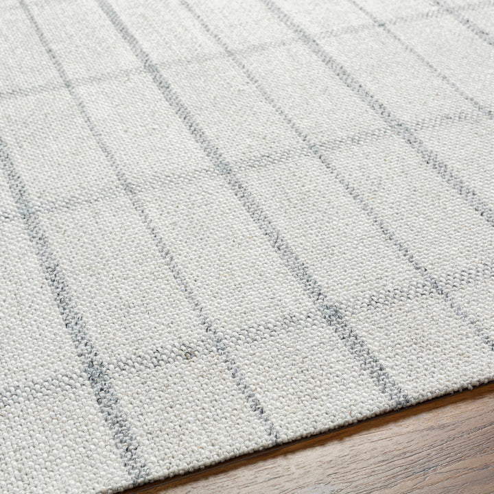 Brava Gray Modern Style Hand Woven Wool Area Rug