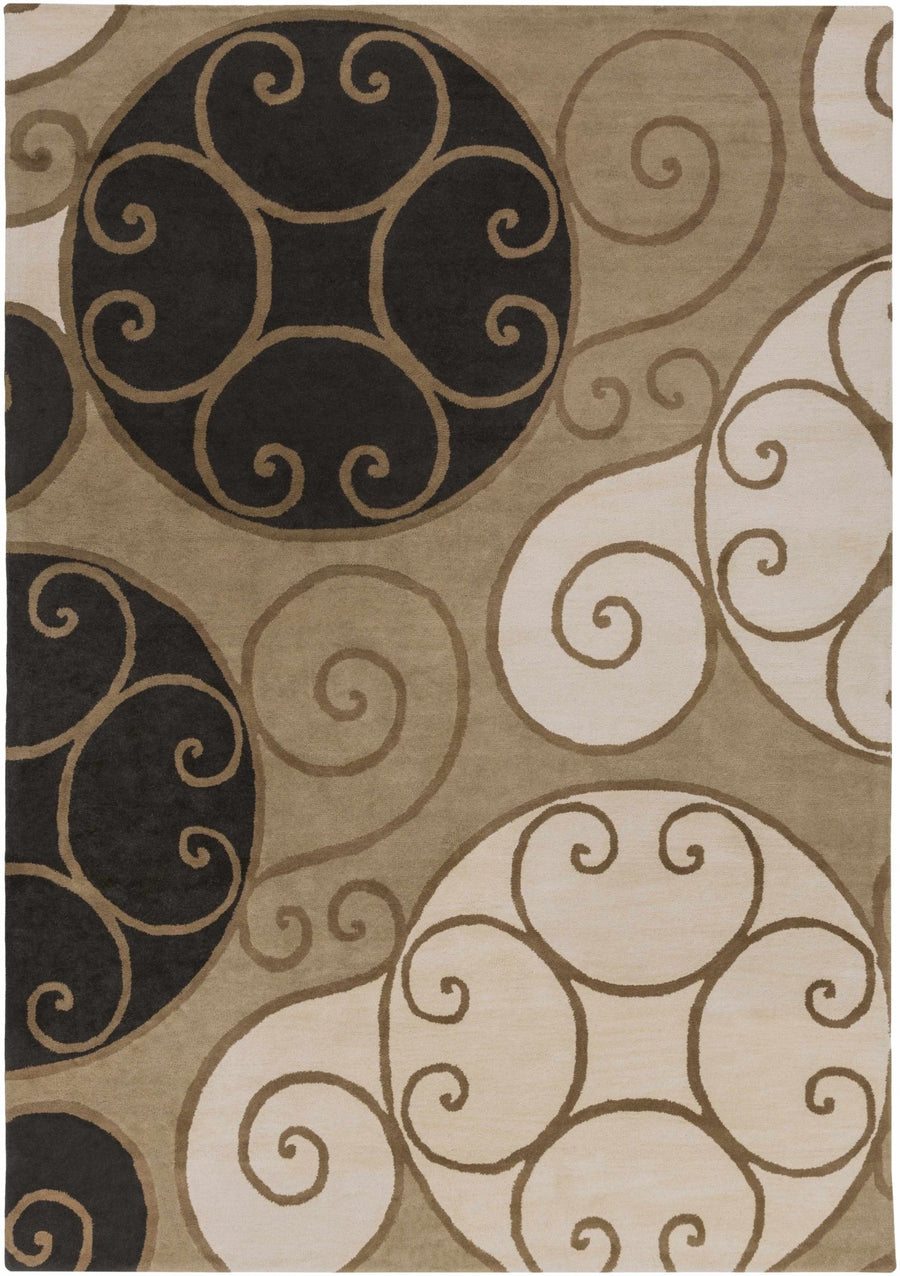 Bray Contemporary Brown And Beige Area Rug - The Rug Decor