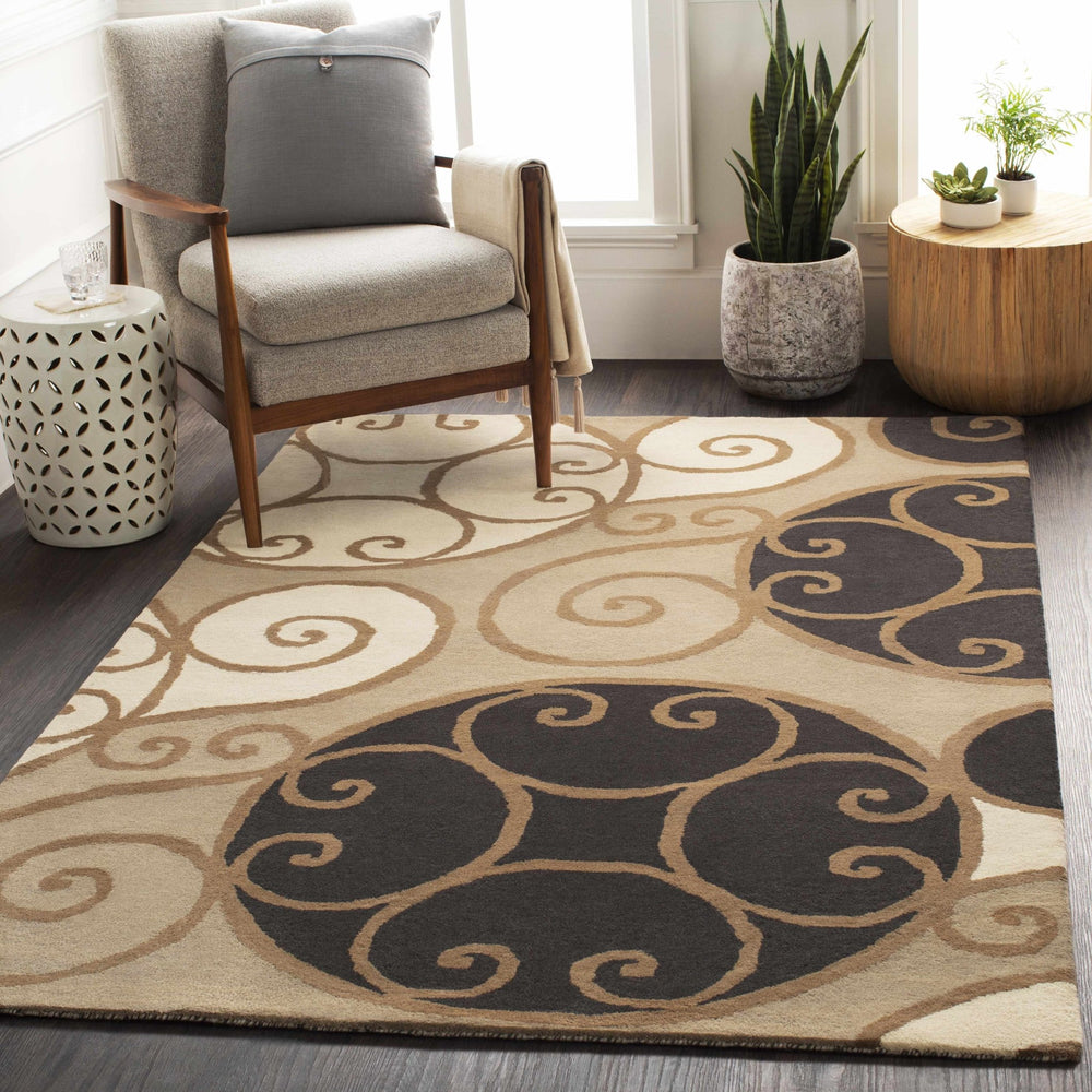 Bray Contemporary Brown And Beige Area Rug - The Rug Decor